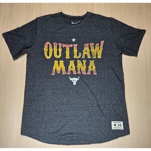 Under Armour‎ Project Rock Shirt Mens XL Outlaw Mana Gray Short Sleeve